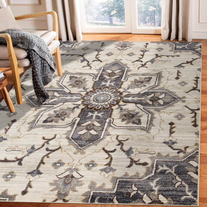 Annaliya Oriental Indoor Rug, Rectangle 6'7" x 9'