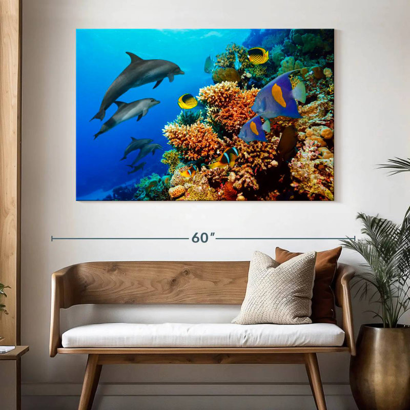 Brampt Reef Sea Life, H 34 po x l 51 po