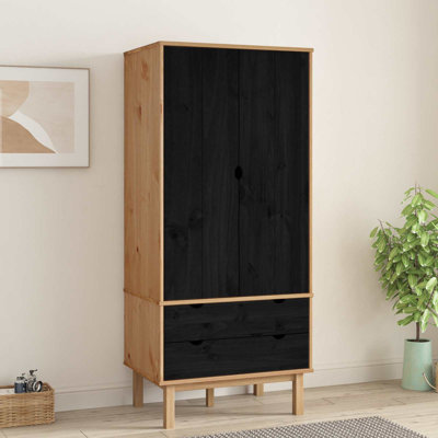 2 Door Solid Wood Wardrobe