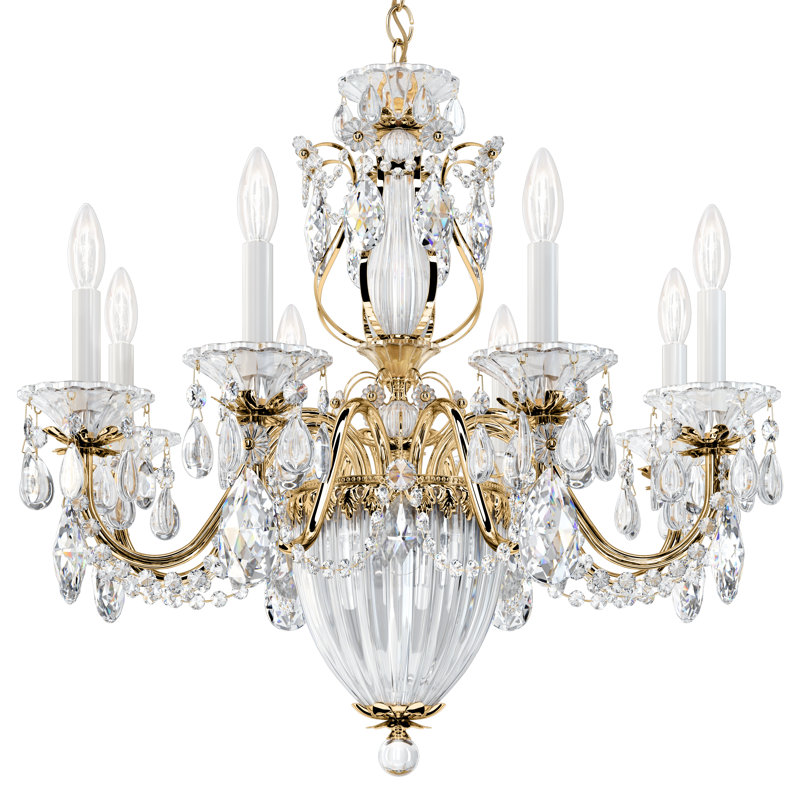 Bagatelle 11 - Light Chandelier, Polished Silver, Clear Crystals from Swarovski