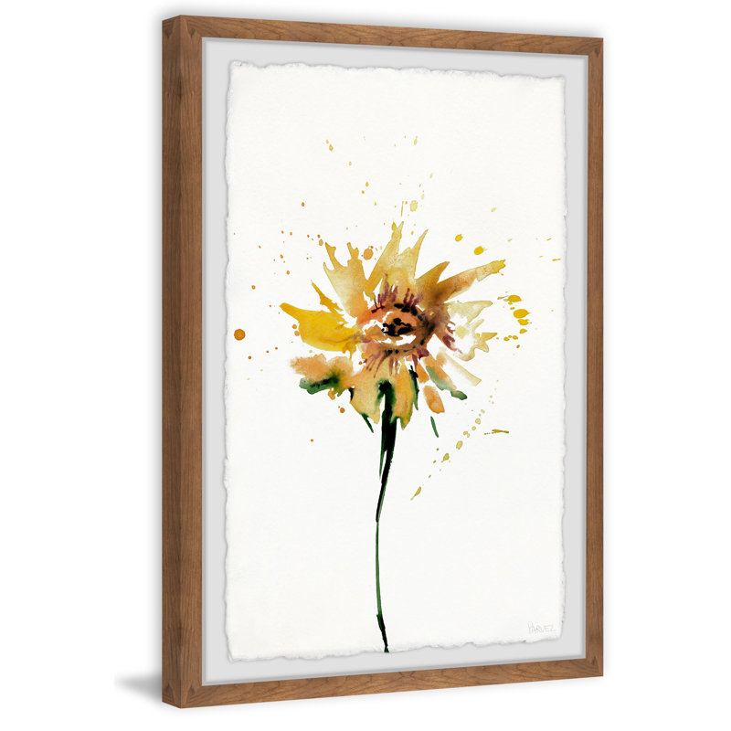 Sunflower Smudge by Parvez Taj - 1 Piece Single Picture Frame Painting, 30 cm H x 20 cm W