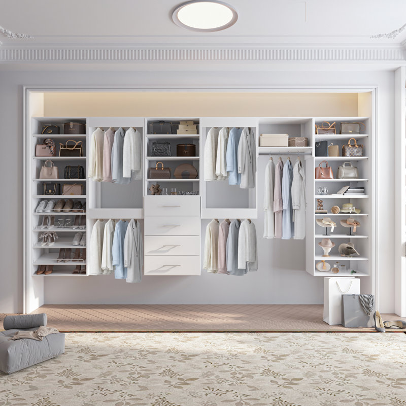 Système de garde-robe modulaire, conception polyvalente et personnalisable pour un rangement et une organisation efficaces