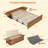 Murphy Bed with 2" Mattress and Nightstands Included, Sofa and Storage Bench Murphy Bed, 3-in-1 Convertible Bed Frame with Charging Port and Nightlight, Walnut-1707575997