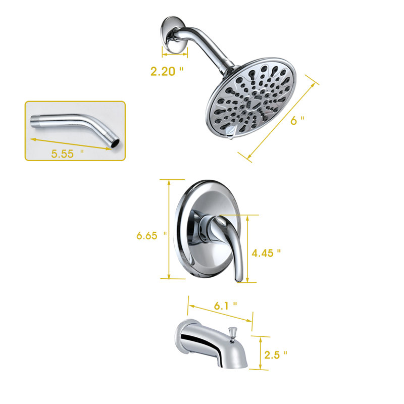 Ensemble de robinet de douche avec valve brute