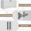 Grand garde-manger blanc, unité autoportante de 70 pouces avec portes et tablettes réglables pour un rangement dans plusieurs pièces-558704327