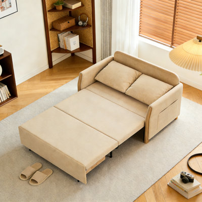 2 Seater Cotton Blend Sofa Bed
