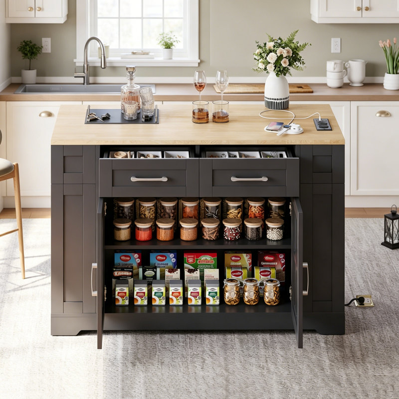 Kitchen Island, Black