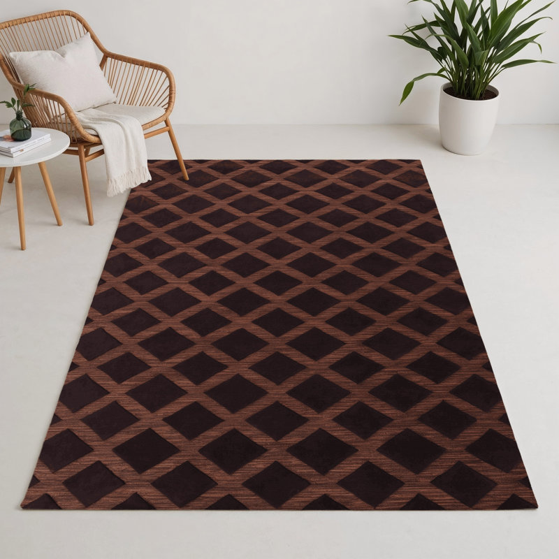 Tapis noir intérieur et extérieur Trellis, Rectangle 9 pi x 12 pi