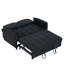 Canapé-lit 52 po en velours convertible 3 en 1 avec poches latérales-129981777