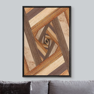 Geometric Western Shape " Twisting Brown Geometric Illusion Pattern "