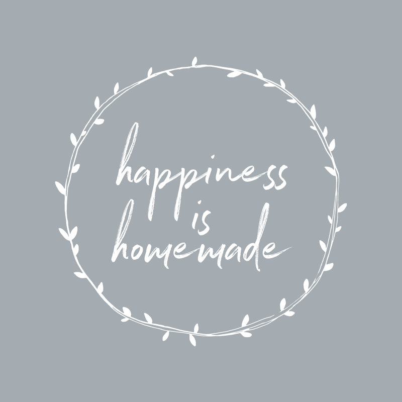 Homemade Happiness Wreath - Wrapped Canvas Print, 122cm H x 122cm W x 3.8cm D