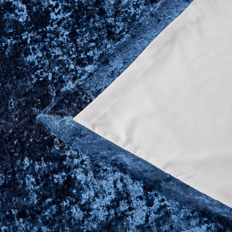Velvet Blackout Curtain Pair (Set of 2), Navy