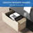 George Oliver 39" Modern Coffee Table with Storage Drawer and Rubber Wood Legs-1868447138