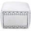 Greek Key Upholstered Outdoor Ottoman