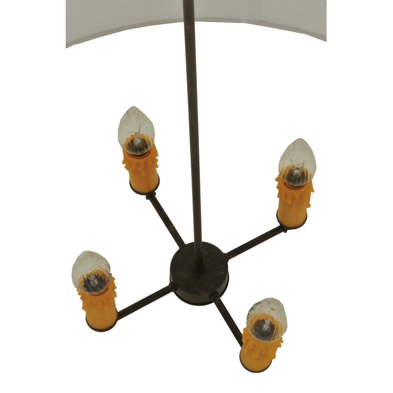 Luminaire suspendu conique large 4 lumières Demille