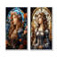 Vitrail bleu Cendrillon I - femme, ensemble de 2 reproductions de toiles abstraites-1319478474-1319478478