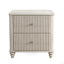 Ensemble de chambre à coucher 3 pièces avec un très grand lit et 2 tables de chevet, beige
