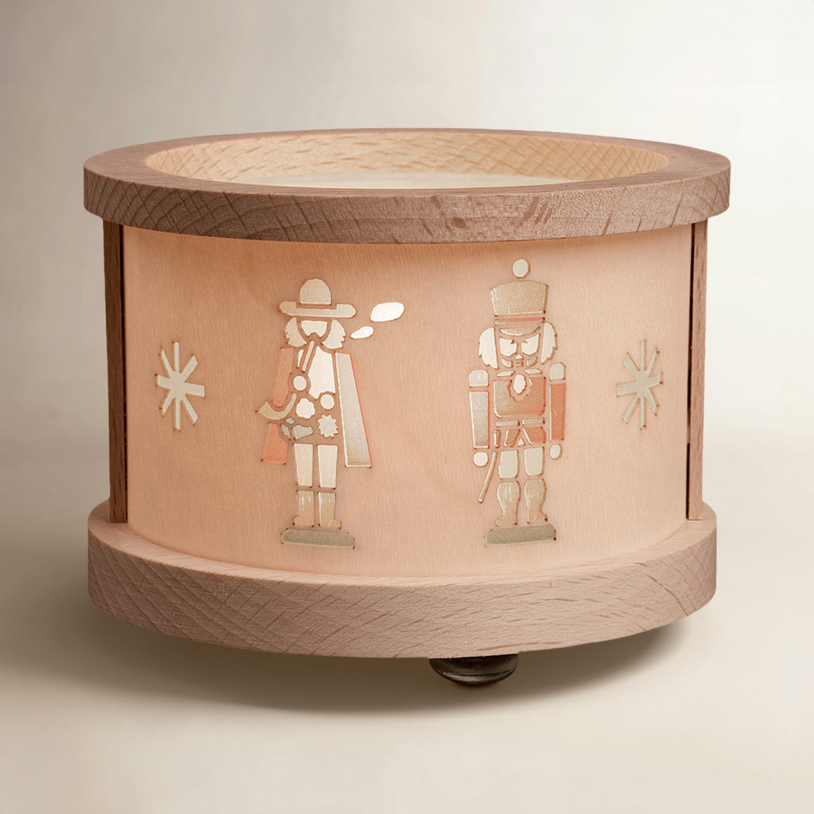 Wooden Nutcracker Holiday Lantern