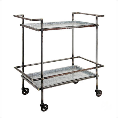 Galvanized Metal Bar Cart