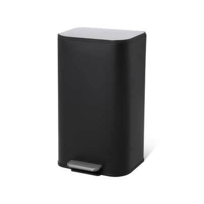 8 Gallon Stainless Steel Foot Pedal Trash Can, Soft-Close