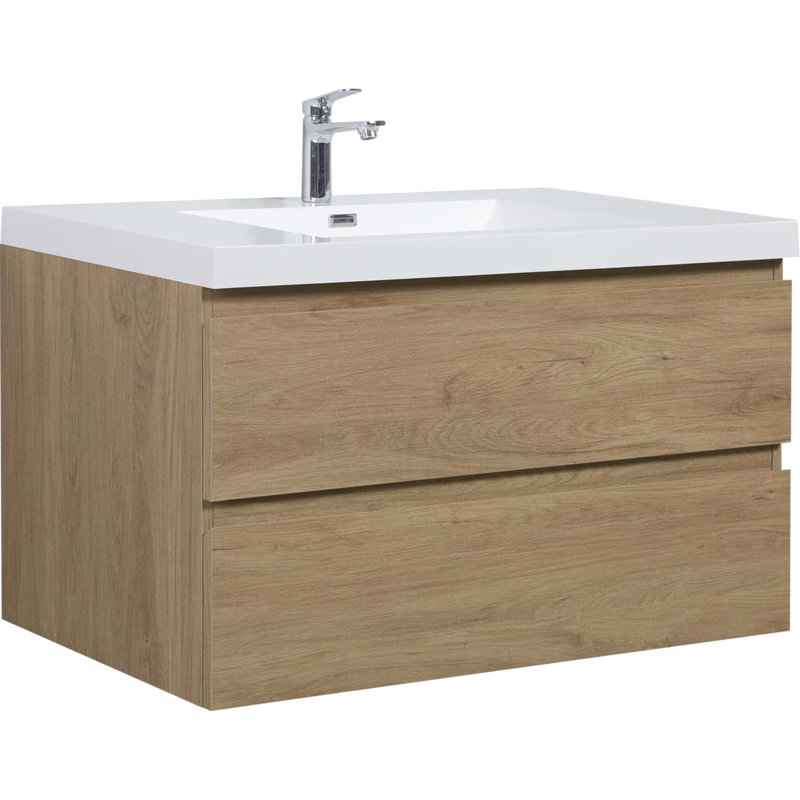 Meuble-lavabo simple 41,93 avec comptoir, Chêne