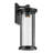 Barras 20.25" 1-Light Outdoor DarkSky Approved Wall Sconce with Clear Ribbed Glass in Black-1266584570