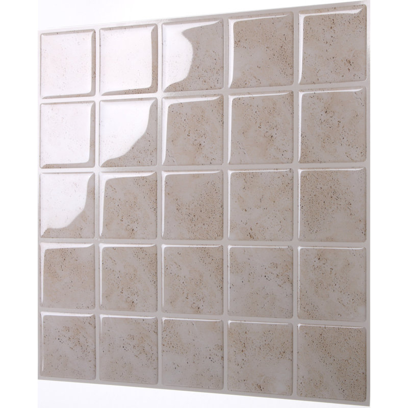 Carreau de mosaïque en pvc à écorce en pvc 10 po x 10 po