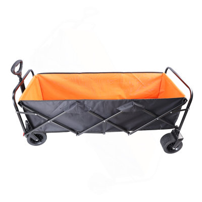 Big Large Capacity Folding Cart Extra Long Extender Wagon Cart Folding Wagon Garden Shopping Beach Cart