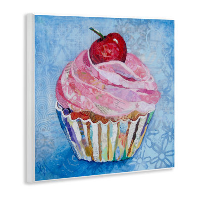 Collage Patterned Cupcake Wall Plaque, design by Lisa Morales