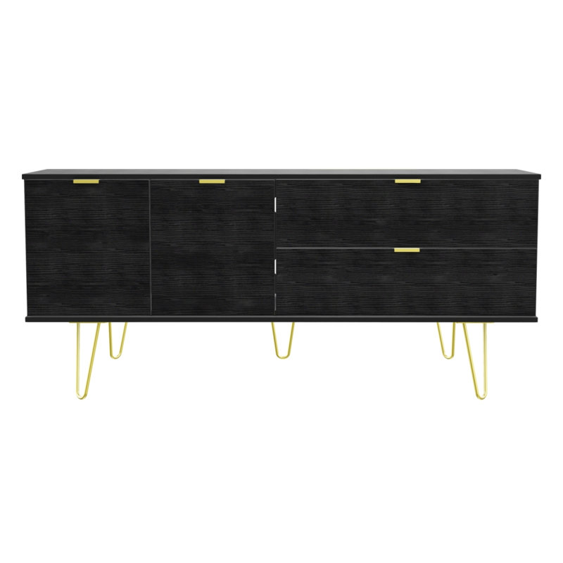 Fully Assembled Menifee 79 Cm Wide 2 Drawer Sideboard, Black