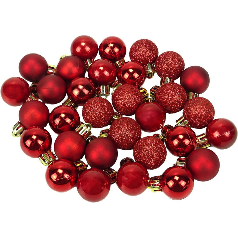 Polyvinyl Chloride (PVC) Bauble, 3cm H x 3cm W x 3cm D, Red