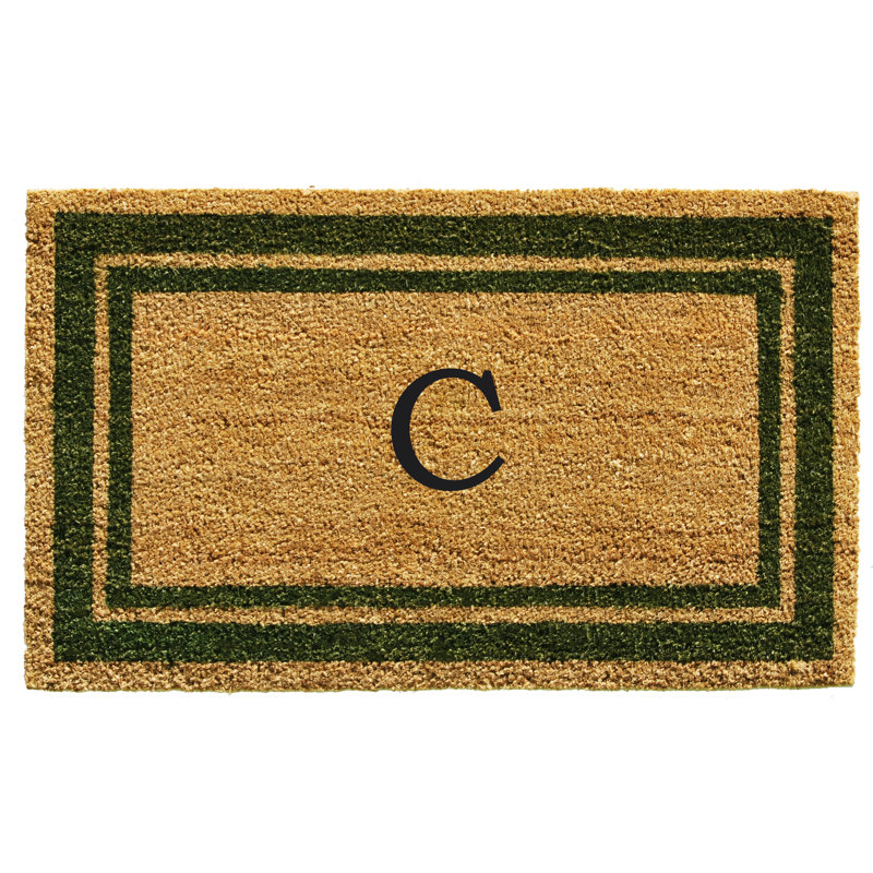 Tapis d'entrée antidérapant Stortz, C, Rectangle 2 pi x 3 pi, Vert sauge / brun