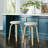 26″ Bar Stools,Mid-Century Modern Swivel Upholstered Counter Stool with Soild Wood Leg Frame (Set of 2)-1121748934