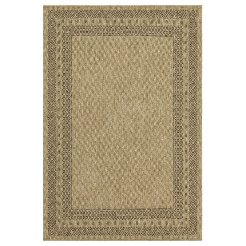 Jute/Mocha Indoor/Outdoor Area Rug - 5 Ft. 3 In. X 7 Ft. 3 In., Rectangle 5'3" x 7'3"