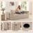 Convertible Sofa Bed - Foldable Upholstered Couch with Cupholders & Storage Pockets- Modular Sectional for Living Room, Bedroom, Studio - Compression Sofa in Box-552691727