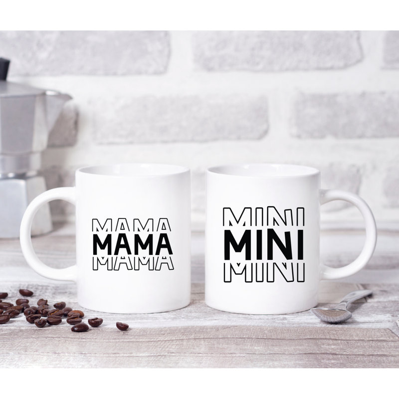 Ensemble de 2 petites tasses à café Mommy and Me
