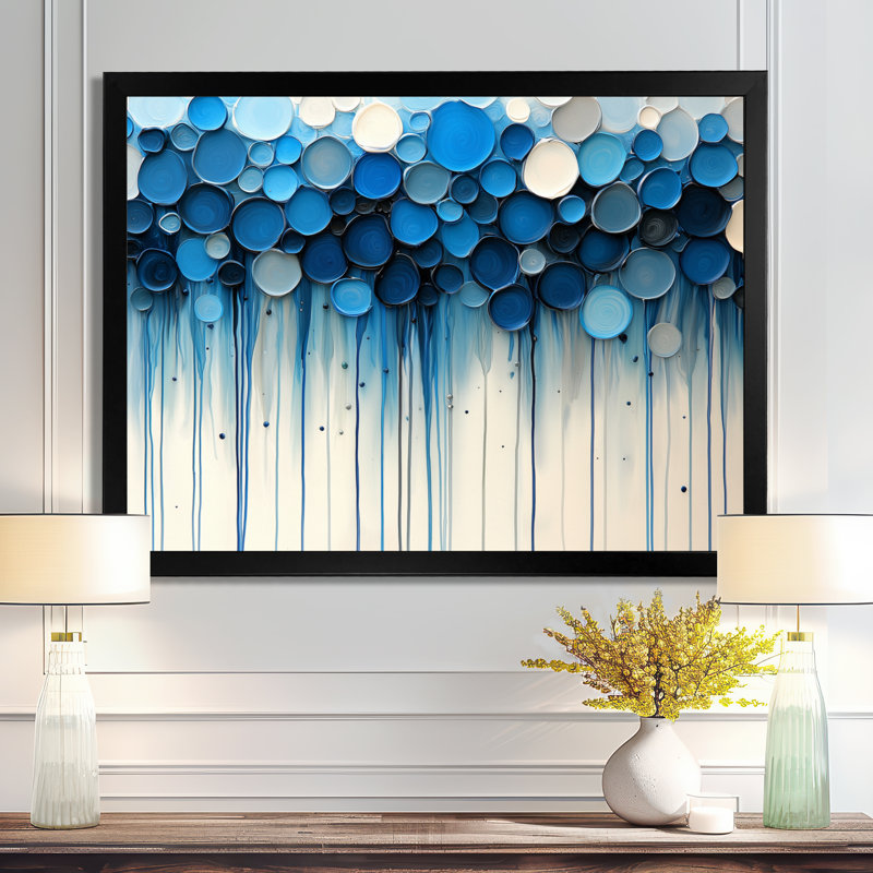 Croyd - art mural abstrait, H 30 po x l 40 po, Reproduction encadrée d'une seule photo, Noir, noir, noir, noir
