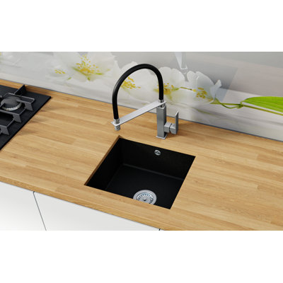 Belfry Kitchen Myers 405mm W Single Bowl Granite Composite Kitchen Sink 0