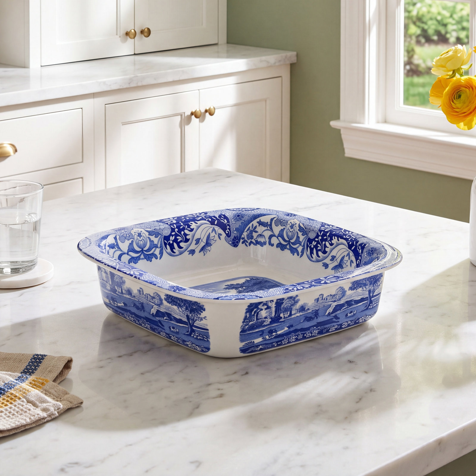 Spode Blue Italian Square Dish