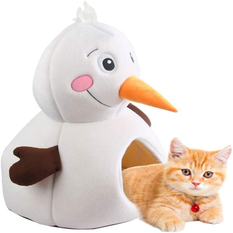 Snow Man Cat Bed Pet House Tree