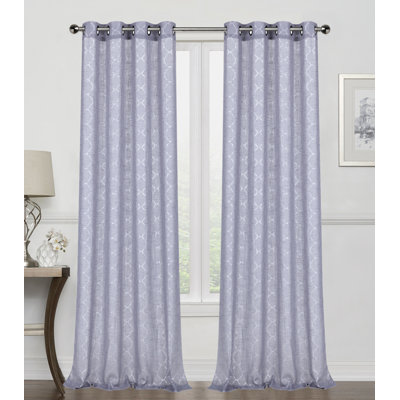 Panneaux de rideaux semi-transparents à oeillets de couleur pastel shabby élégance Cardinale