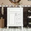 Meuble-lavabo avec lavabo en céramique, 2 tiroirs et tablette réglable-1263092756-1244046799