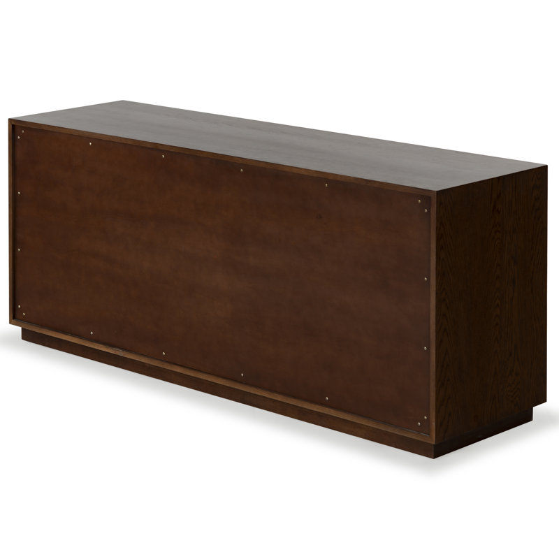 Riabelle Wood 6 Drawer Dresser, Walnut