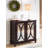 Bertu Wood Entryway Console Sofa Table, Mirrored Doors