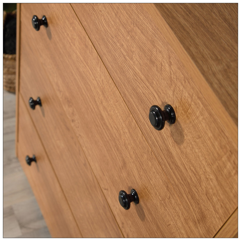 Commode 4 tiroirs, finition brune