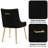 Velvet Upholstered Dining Chairs With Gold Pull Handle Modern Chairs With Gold Legs-66279436