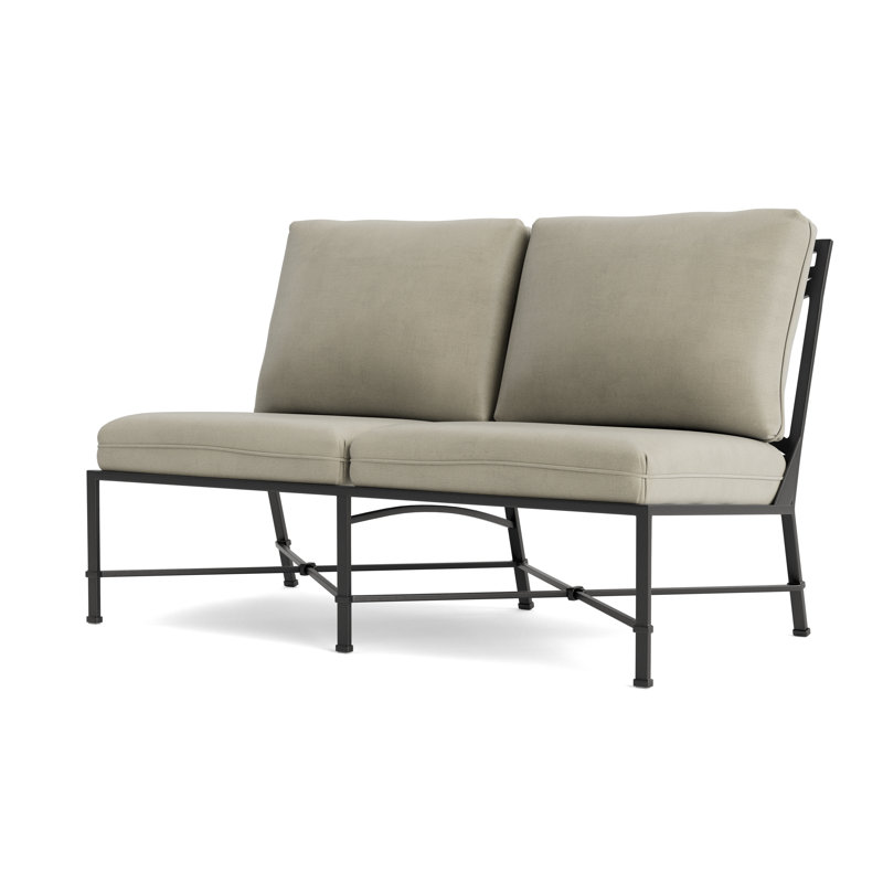 Venetian Outdoor 2 - Seat Loveseat, Fusion Dove, Textured Pewter