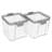 Food Storage - Set of 2 Containers and 2 Lids