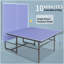 Ensemble de table de ping-pong pliable et portatif bleu 9 * 4,1 pi pour les jeux d'intérieur avec filet, 2 raquettes et 3 balles-128611231-128611233