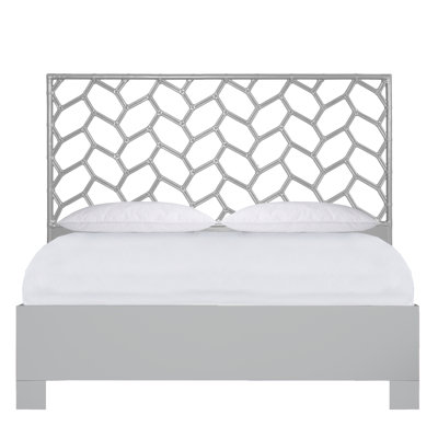 Silas King Platform Bed, Light Blue